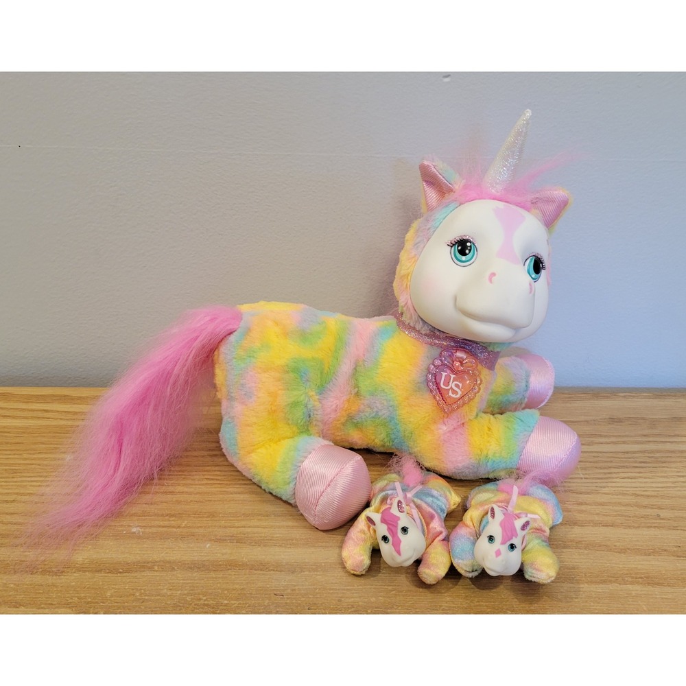 Just Play Unicorn Surprise Skyla Rainbow Plush 2018 with 2 Baby Foals PA-15431